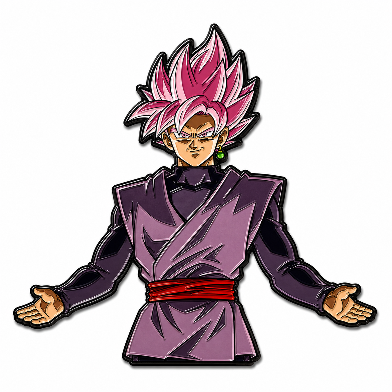 Pin Dragon Ball - Goku Black Rosé - pose frontale